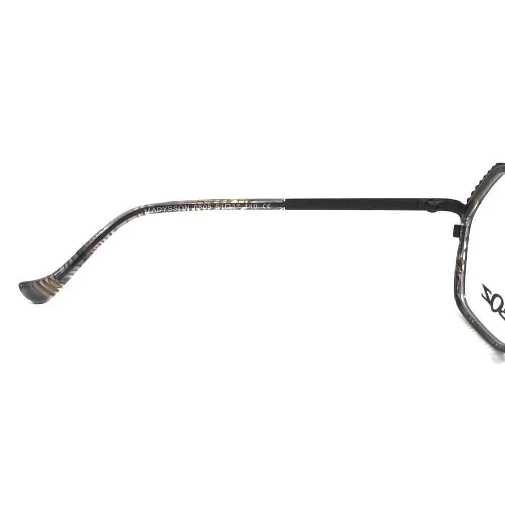 BOZ by J.F. Rey Eyeglasses Frames MADYSSON 0505 Brown Gold Hexagon 51-17-140